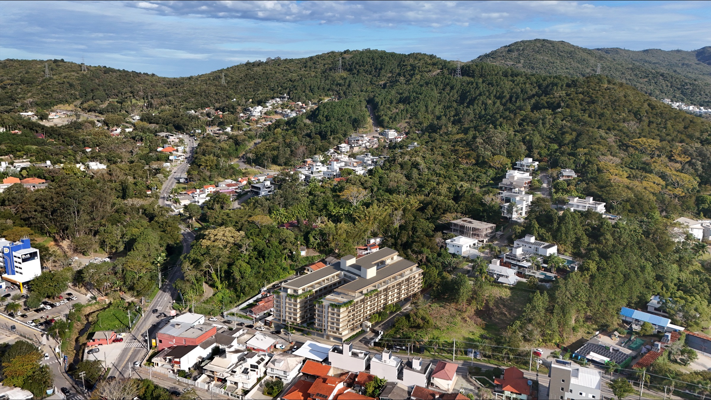 Vista aérea do Córrego Grande